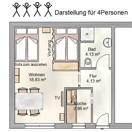 Gemuetlich 1, Netflix Und Kaffee Frei, Parken Vor Der Tuer